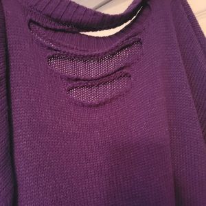 Purple sweater with different designs made in it.. size 4x